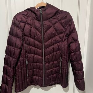 Michael Kors Plum Down Puffer Jacket